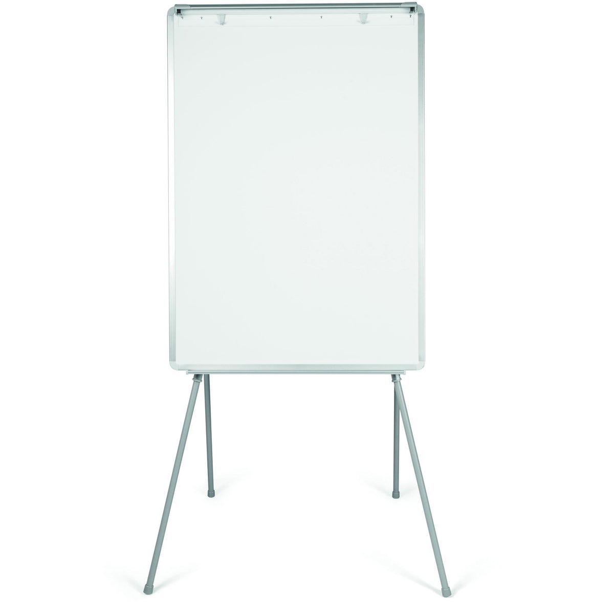 MasterVision Quadpod Presentation Easel - 28" (2.3 ft) Width x 40.5" (3.4 ft) Height - White Surface - Gray Aluminum Fra