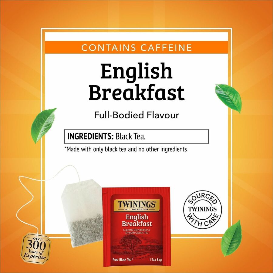 Twinings of London English Breakfast Black Tea Bag - 25 Cup - 25 / Box