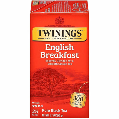 Twinings of London English Breakfast Black Tea Bag - 25 Cup - 25 / Box