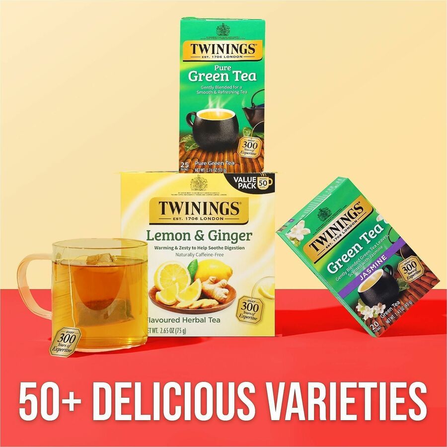 Twinings of London 100% Natural Green Tea Bag - 25 Cup - 25 / Box