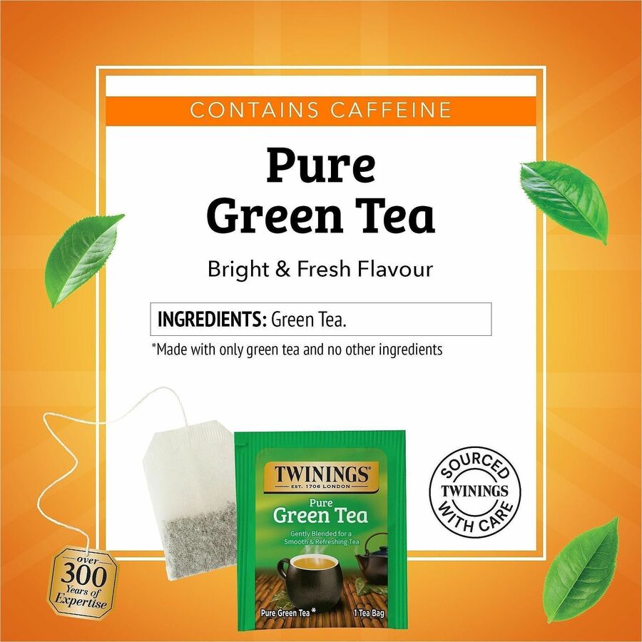 Twinings of London 100% Natural Green Tea Bag - 25 Cup - 25 / Box