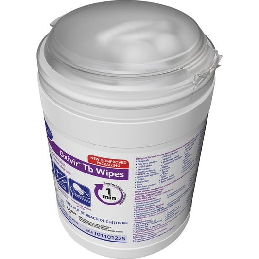 Diversey Oxivir Tb Wipes - For Multipurpose - Characteristic Scent - 7" Length x 6" Width - 12 / Carton
