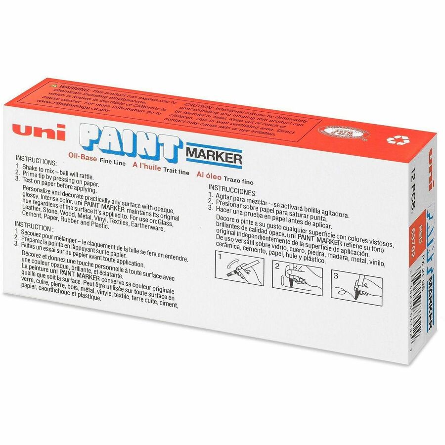 uniball™ uni-Paint PX-21 Oil-Based Marker - Red Ink - Oil Based - 12 / Dozen