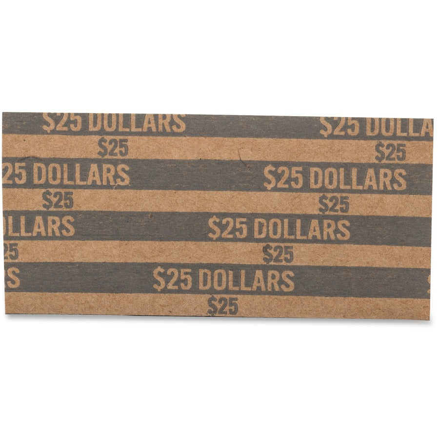 PAP-R Flat Coin Wrappers - Total $25 in 25 Coins of $1 Denomination - Heavy Duty - Paper - Dark Gray - 1000 / Box