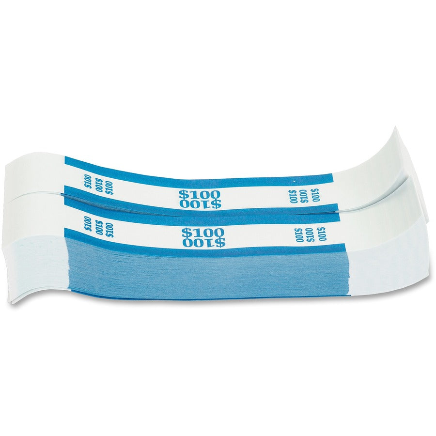 PAP-R Currency Straps - 1.25" Width - Total $100 in $1 Denomination - Self-sealing, Self-adhesive, Durable - 20 lb Basis