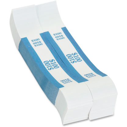 PAP-R Currency Straps - 1.25" Width - Total $100 in $1 Denomination - Self-sealing, Self-adhesive, Durable - 20 lb Basis