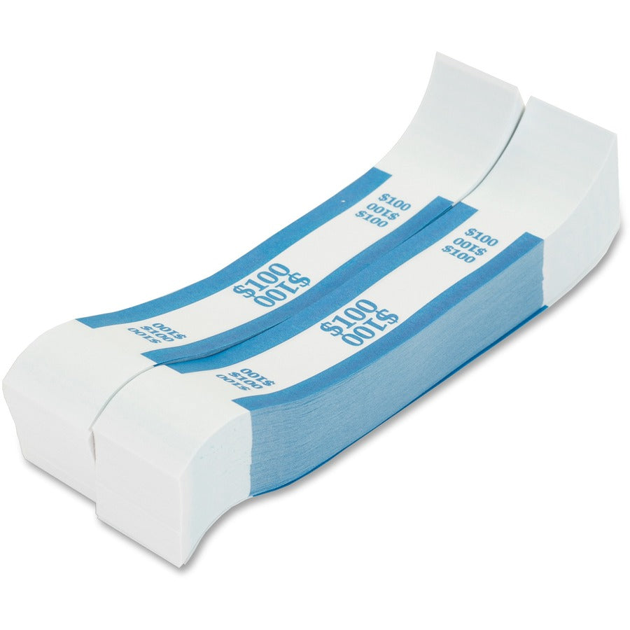 PAP-R Currency Straps - 1.25" Width - Total $100 in $1 Denomination - Self-sealing, Self-adhesive, Durable - 20 lb Basis