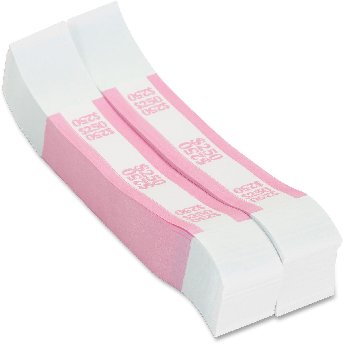 PAP-R Currency Straps - 1.25" Width - Total $250 in $1 Denomination - Self-sealing, Self-adhesive, Durable - 20 lb Basis