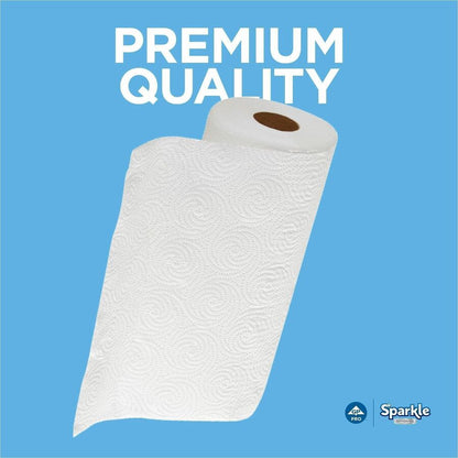 Sparkle Professional Series® Kitchen Paper Towel Rolls - 2 Ply - 8.80" Width x 11" Length - 85 Sheets/Roll - White - 15 
