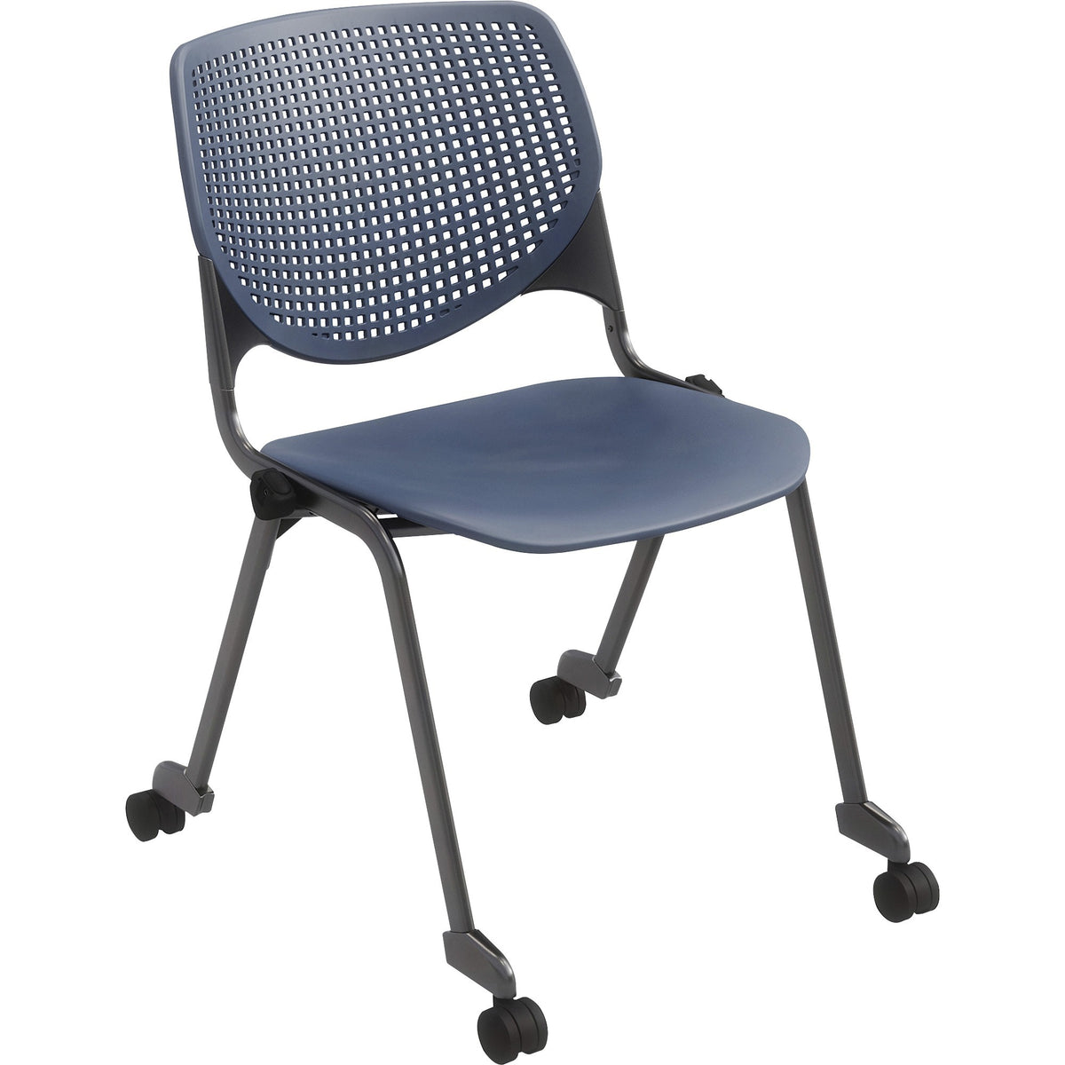 KFI "2300" Series Stack Chair - Navy Seat Color - Polypropylene Seat Material - Navy Back Color - Polypropylene Back Mat