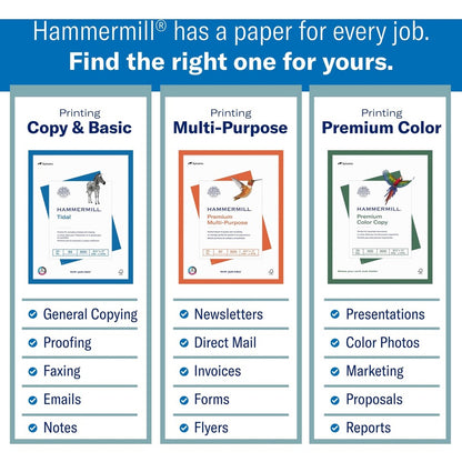 Hammermill Tidal Recycled Copy Paper - White - 92 Brightness - Letter - 8 1/2" x 11" - 20 lb Basis Weight - Sustainable 