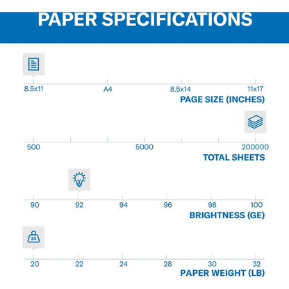 Hammermill Tidal Recycled Copy Paper - White - 92 Brightness - Letter - 8 1/2" x 11" - 20 lb Basis Weight - Sustainable 