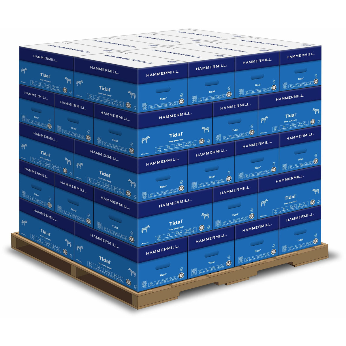Hammermill Tidal Recycled Copy Paper - White - 92 Brightness - Letter - 8 1/2" x 11" - 20 lb Basis Weight - Sustainable 