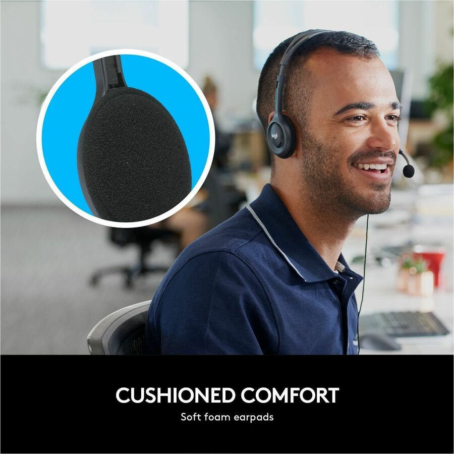 Logitech Stereo Headset H111 - Stereo - Mini-phone (3.5mm) - Wired - 32 Ohm - 20 Hz to 20 kHz - Over-the-head - Binaural