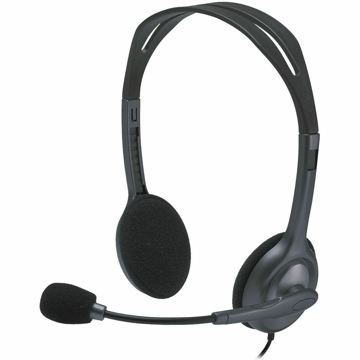 Logitech Stereo Headset H111 - Stereo - Mini-phone (3.5mm) - Wired - 32 Ohm - 20 Hz to 20 kHz - Over-the-head - Binaural