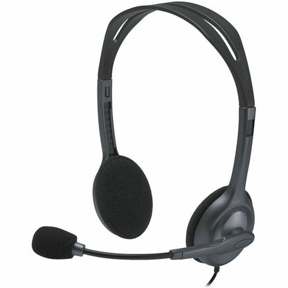Logitech Stereo Headset H111 - Stereo - Mini-phone (3.5mm) - Wired - 32 Ohm - 20 Hz to 20 kHz - Over-the-head - Binaural