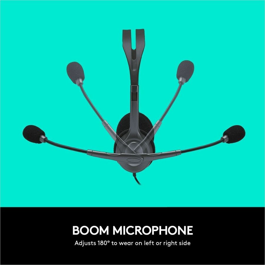Logitech Stereo Headset H111 - Stereo - Mini-phone (3.5mm) - Wired - 32 Ohm - 20 Hz to 20 kHz - Over-the-head - Binaural
