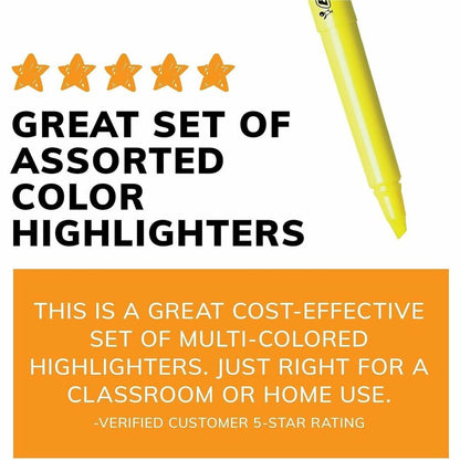 BIC Brite Liner Highlighter, Assorted - Fluorescent Assorted Ink - 1 Set