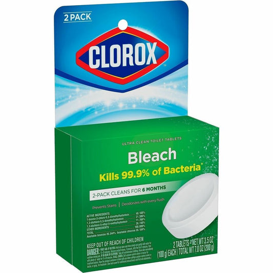 Clorox Ultra Clean Toilet Tablets Bleach - For Toilet Bowl - 3.50 oz (0.22 lb) - 1 Each