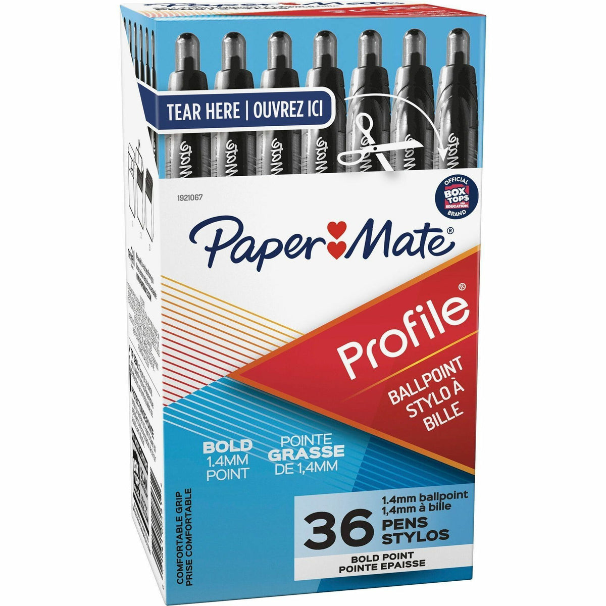 Paper Mate Retractable Profile Ballpoint Pens - 1.4 mm Super Bold Conical Pen Point - Refillable - Retractable - Black I