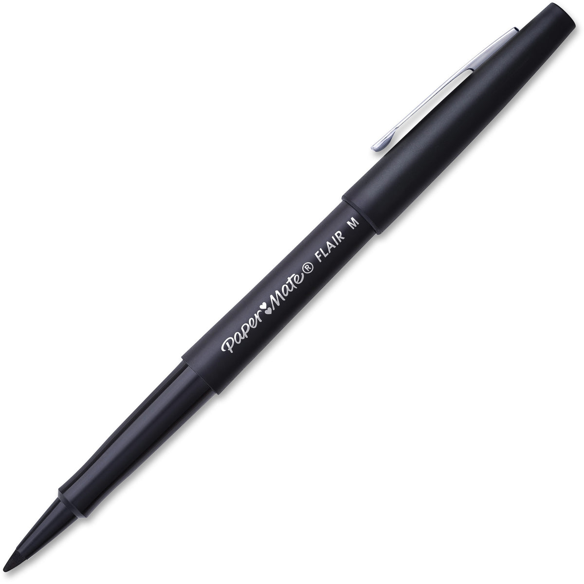 Paper Mate Flair Medium Point Porous Markers - 0.7 mm Pen Point - Black Ink - Water Based - Black Barrel - Felt Tip - 36