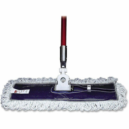Rubbermaid Commercial Looped Fringe Finish Mop - 5" Width x 18" Length - Absorbent, Looped Ends - Rayon, Synthetic - Whi
