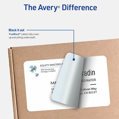 Avery® Shipping Labels, Sure Feed, 2" x 4" , 5,000 Labels (95910) - 2" Width x 4" Length - Permanent Adhesive - Rectangl