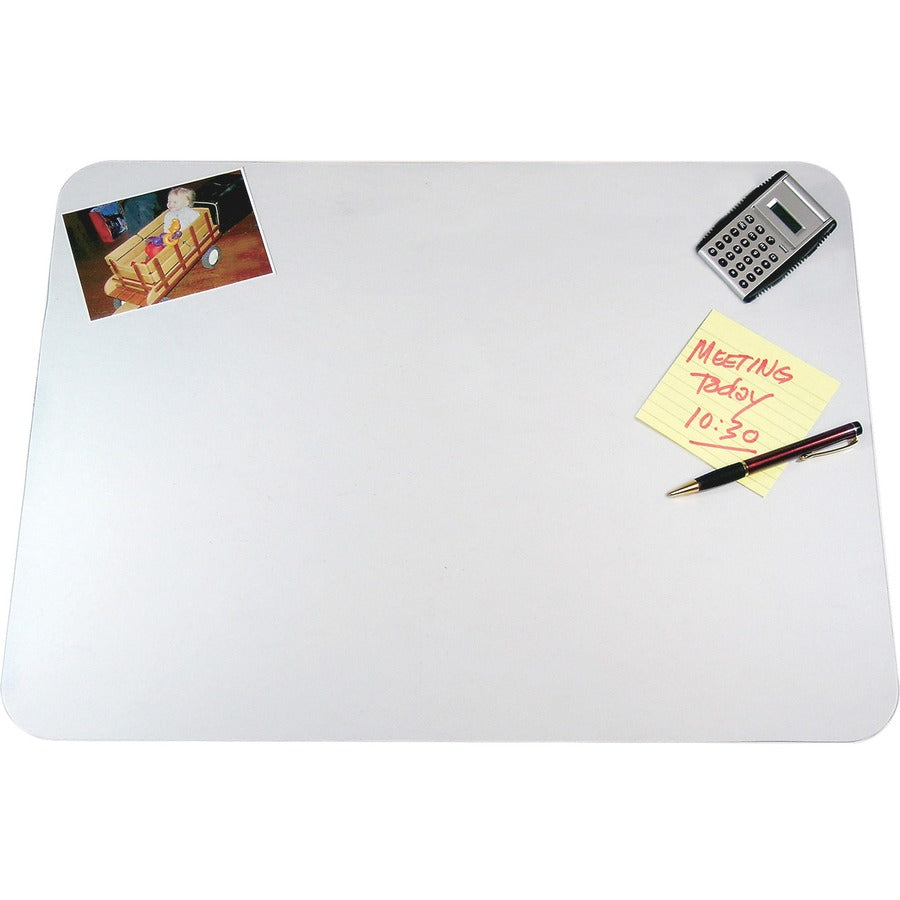 Artistic Krystal Antimicrobial Desk Pad - 22" Width x 17" Depth - Polyvinyl Chloride (PVC) - Clear