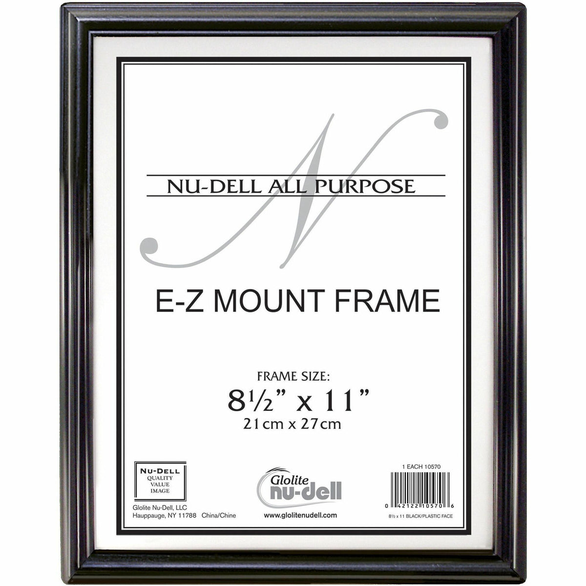 Golite nu-dell All-purpose E-Z Mount Frames - 8.50" x 11" Frame Size - Rectangle - Horizontal, Vertical - Break Resistan