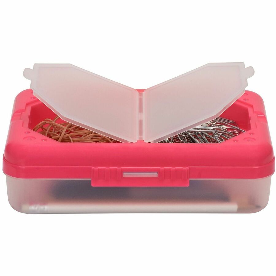 C-Line 3-compartment Storage Box - External Dimensions: 8.3" Width x 5.4" Depth x 2.4" Height - 3 Dividers - Blue, Aqua,