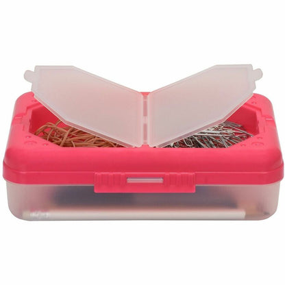 C-Line 3-compartment Storage Box - External Dimensions: 8.3" Width x 5.4" Depth x 2.4" Height - 3 Dividers - Blue, Aqua,