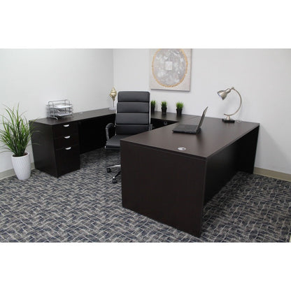 Boss Contemporary Executive Highback In Caressoft Plus - Black Seat Color - Vinyl Seat Material - Chrome, Black Frame Co