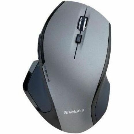 Verbatim Wireless Desktop 8-Button Deluxe Mouse - Blue LED - Wireless - Radio Frequency - Graphite - USB - 1600 dpi - Sc
