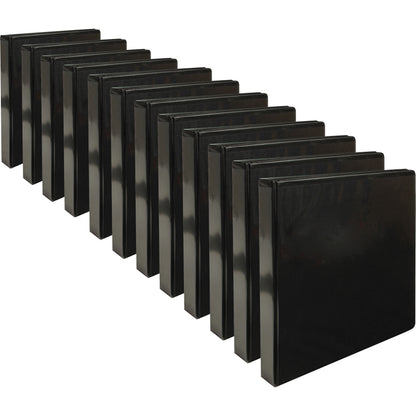 Business Source Round-ring View Binder - 1" Binder Capacity - Letter - 8 1/2" x 11" Sheet Size - 225 Sheet Capacity - 12