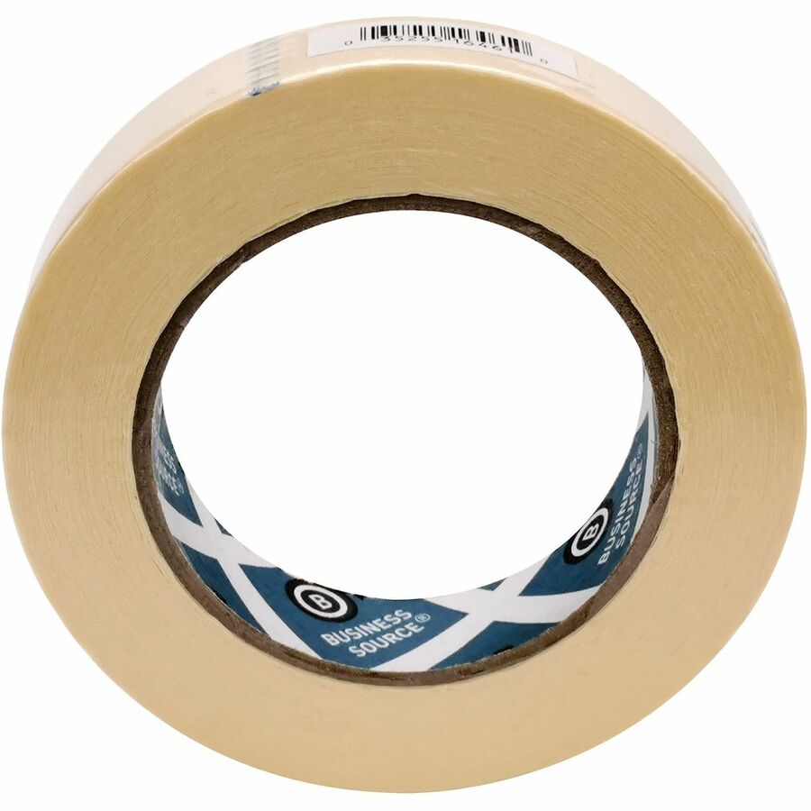 Business Source Utility-purpose Masking Tape - 60 yd Length x 1" Width - 3" Core - Tan - Crepe Paper Backing - Pressure 