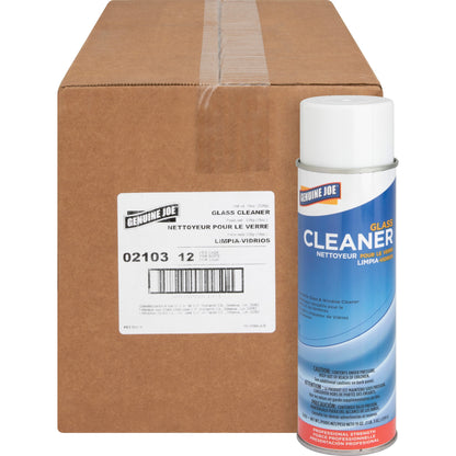 Genuine Joe Glass Cleaner Aerosol - For Multi Surface - Ready-To-Use - 19 oz (1.19 lb) - 12 / Carton