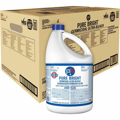 KIK Custom Pure Bright Germicidal Ultra Bleach - For Multipurpose - Concentrate - 128 fl oz (4 quart) - Recommended For: