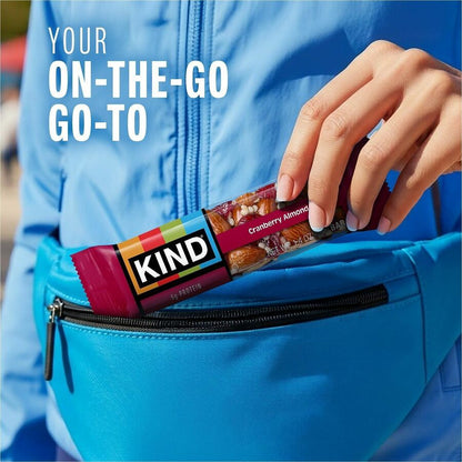 KIND Cranberry Almond Nut Bars - Cholesterol-free, Non-GMO, Individually Wrapped, Gluten-free, Trans Fat Free, Low Glyce