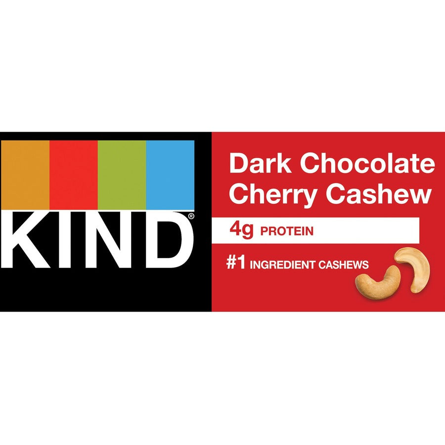 KIND Dark Chocolate Cherry Cashew Nut Bars - Cholesterol-free, Non-GMO, Gluten-free, Individually Wrapped - Dark Chocola