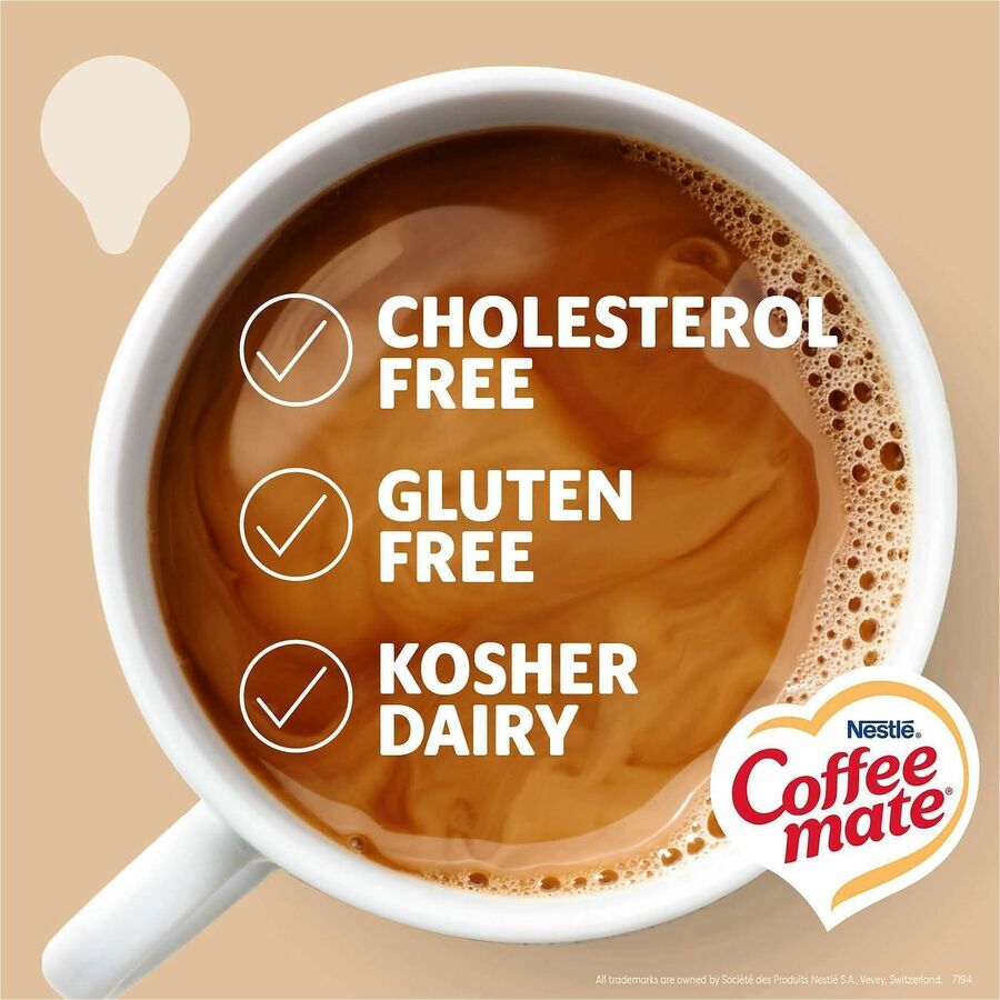 Coffee mate Original Nondairy Liquid Creamer Singles - Original Flavor - 0.38 fl oz (11 mL) - 200 Serving - 50/Box - 4 /