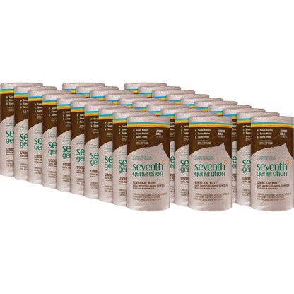 Seventh Generation 100% Recycled Paper Towels - 2 Ply - 11" Width x 9" Length - 120 Sheets/Roll - Brown - Paper - 30 / C