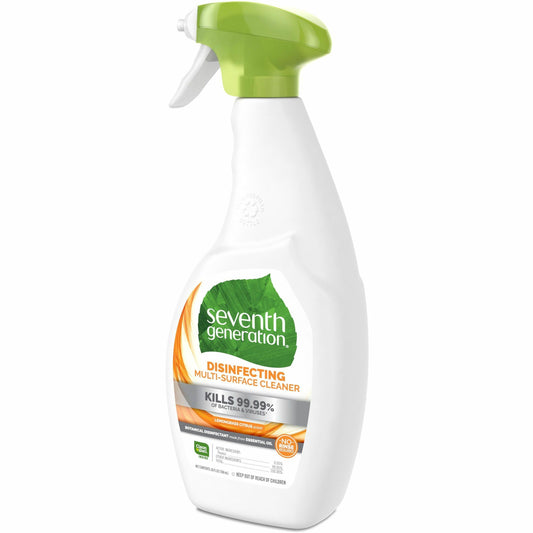 Seventh Generation Disinfecting Multi-Surface Cleaner - For Multi Surface, Multipurpose - 26 fl oz (0.8 quart) - Lemongr