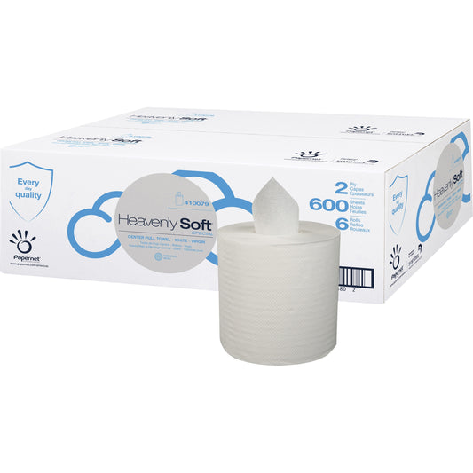 Cellysoft Stefco 600 Sheet Center Pull Dispenser Towels - 2 Ply - 7.60" Width x 8" Length - 600 Sheets/Roll - 8" Roll Di