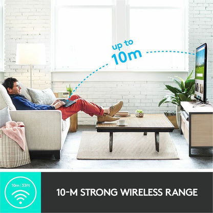 Logitech K400 Plus Touchpad Wireless Keyboard - Wireless Connectivity - USB Interface - Mute, Volume Up, Volume Down Hot