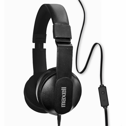 Maxell Solid2 Headphones w/ Mic - Stereo - Mini-phone (3.5mm) - Wired - Over-the-head, On-ear - Binaural - Circumaural -