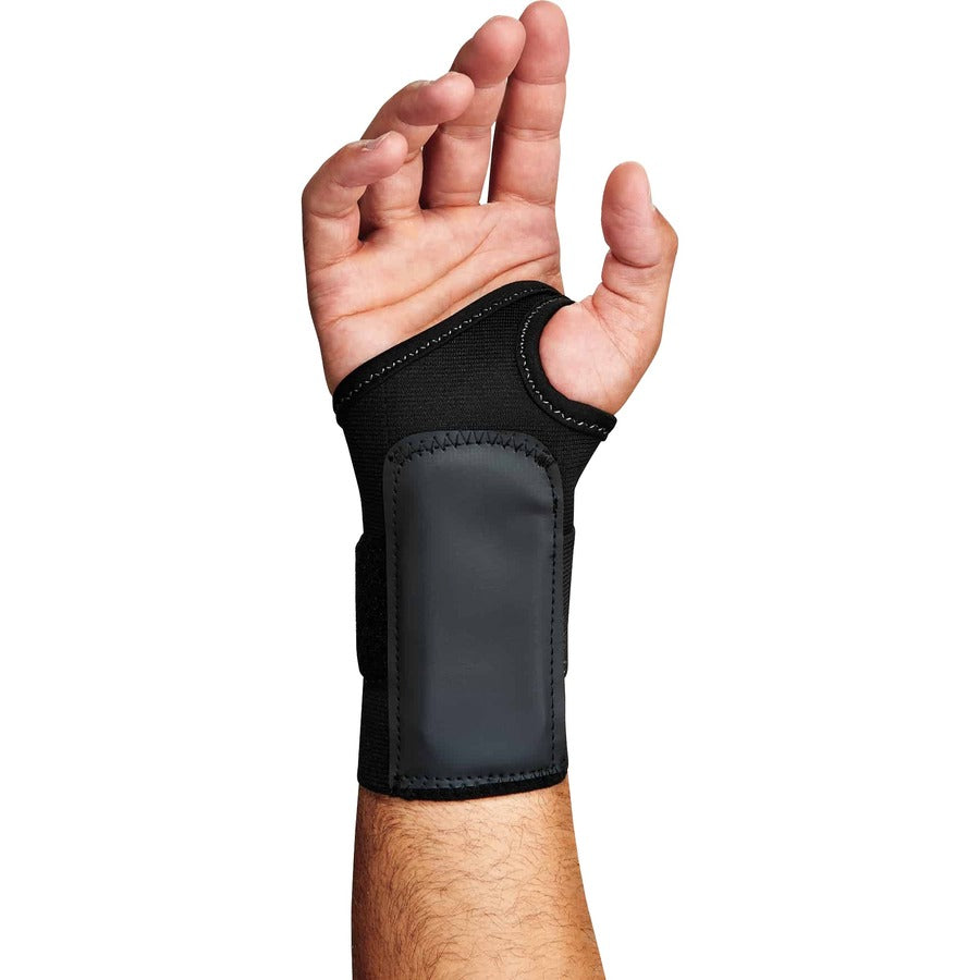Ergodyne ProFlex 4000 Single-Strap Wrist Support - Right-handed - 6" to 7" Waist Size - Black - 1 Each