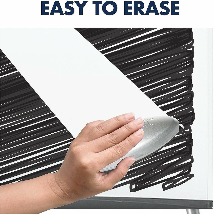 Quartet Melamine Presentation Easel - 36" (3 ft) Width x 24" (2 ft) Height - White Melamine Surface - Silver Graphite, G
