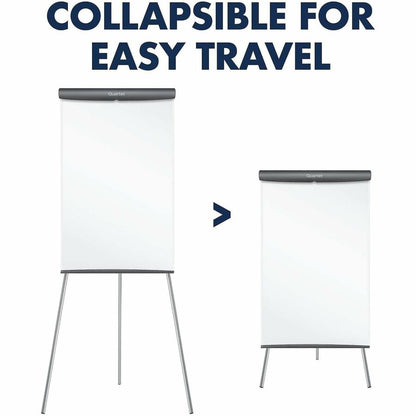 Quartet Melamine Presentation Easel - 36" (3 ft) Width x 24" (2 ft) Height - White Melamine Surface - Silver Graphite, G