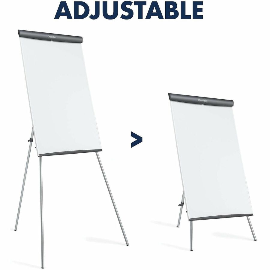 Quartet Melamine Presentation Easel - 36" (3 ft) Width x 24" (2 ft) Height - White Melamine Surface - Silver Graphite, G