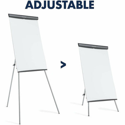 Quartet Melamine Presentation Easel - 36" (3 ft) Width x 24" (2 ft) Height - White Melamine Surface - Silver Graphite, G